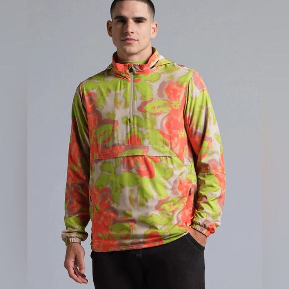 NWT Municipal Sport Utility Anorak Jacket in Wildflower Hooded Windbreaker M - Picture 1 of 13